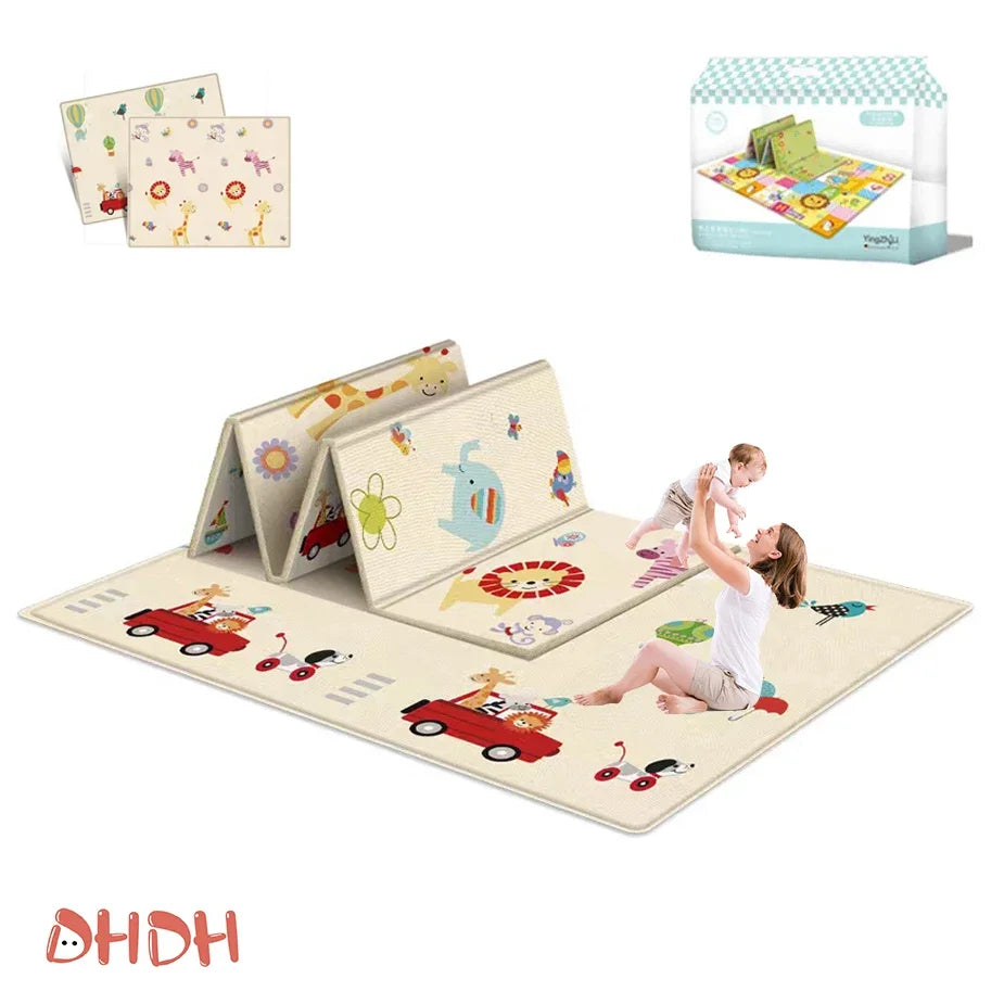 Activities mat for baby Outdoor Camping Mat Foldable Play Mat Double-Sided Cartoon Pattern Waterproof Carpet Easy to Carry